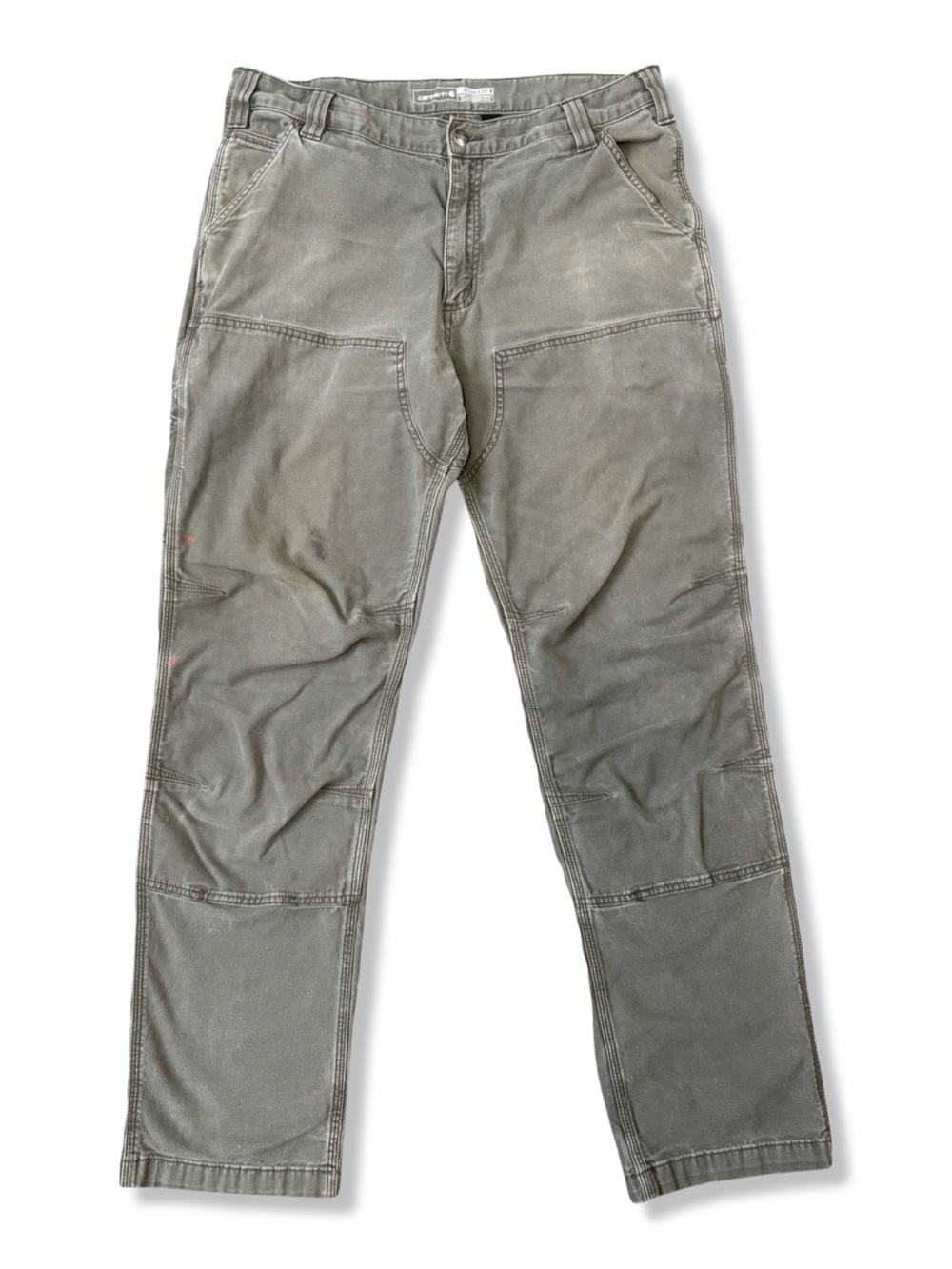 Carhartt Double Knee Olive Workwear Pants - Durable Everyday Trousers
